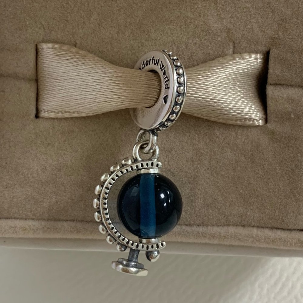 Pandora Blue Globe Dangle Charm